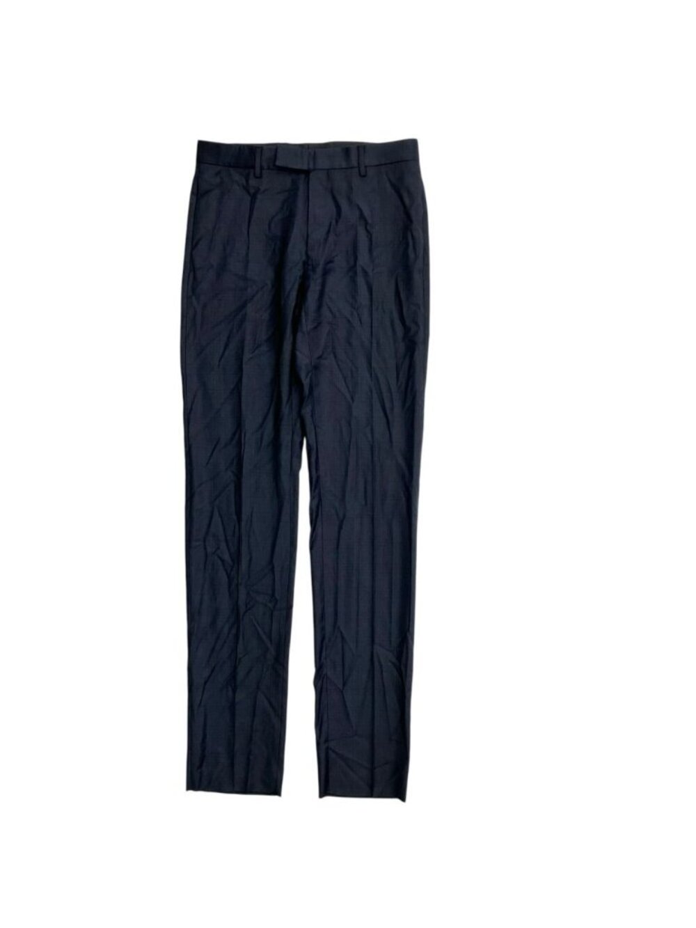 Dior Center Crease Flat-Front Trousers Plaid Business 44c Navy